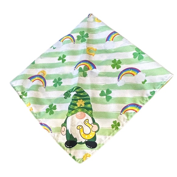 Other - St. Patrick's Day Gnome Bandana with Rainbows & Shamrocks